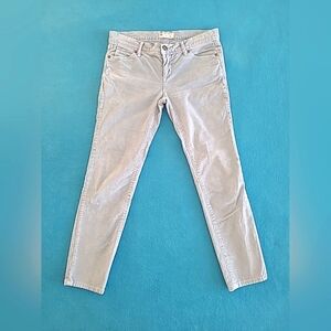 Free People Corduroy Skinny Pants Size 26 Low Rise Light Blue
